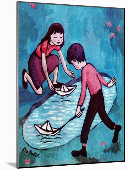Paper Boats - Jack & Jill-Leo Politi-Mounted Giclee Print