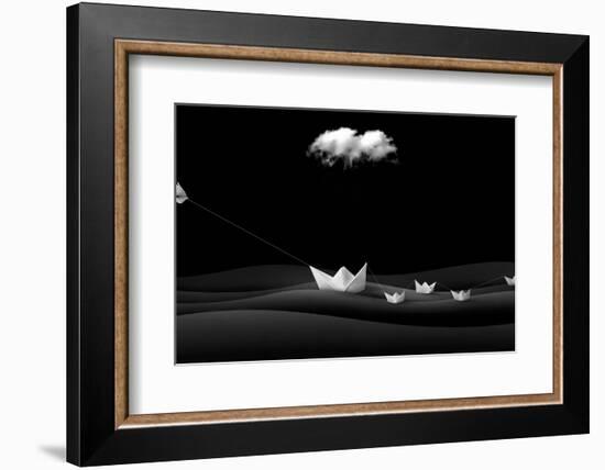 Paper Boats-sulaiman almawash-Framed Photographic Print