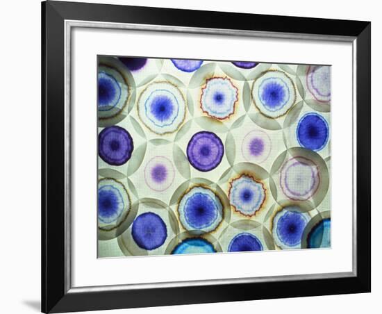 Paper Chromatograms of Various Dyes-Geoff Tompkinson-Framed Photographic Print