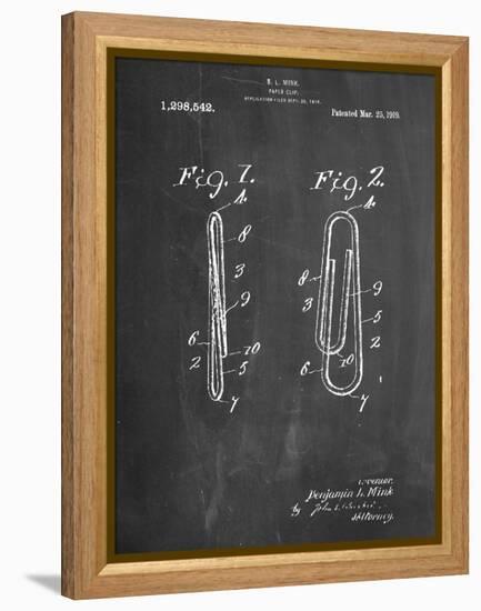 Paper Clip Patent-null-Framed Stretched Canvas