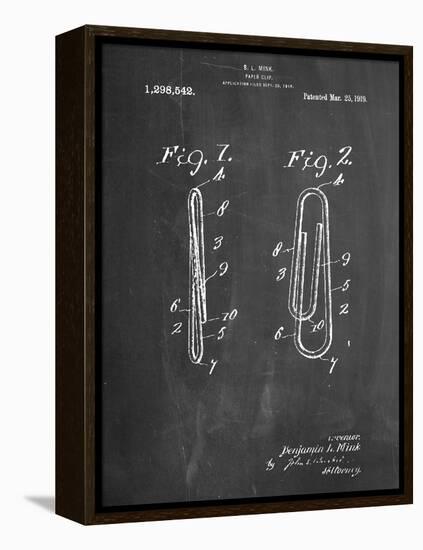 Paper Clip Patent-null-Framed Stretched Canvas