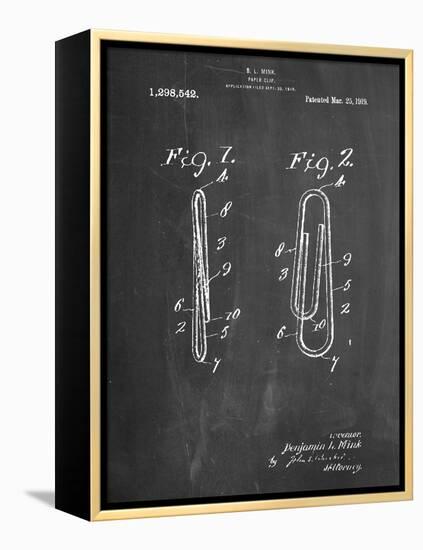 Paper Clip Patent-null-Framed Stretched Canvas