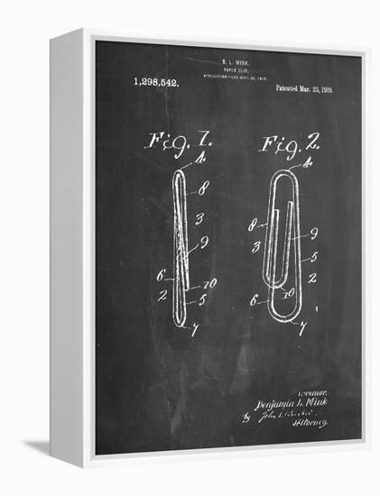 Paper Clip Patent-null-Framed Stretched Canvas