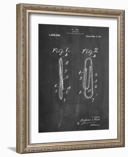 Paper Clip Patent-null-Framed Art Print