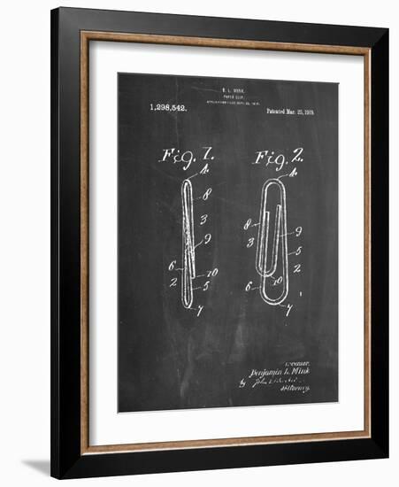 Paper Clip Patent-null-Framed Art Print