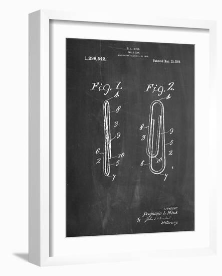 Paper Clip Patent-null-Framed Art Print