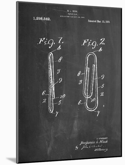 Paper Clip Patent-null-Mounted Art Print