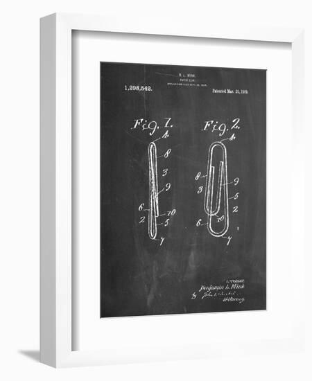 Paper Clip Patent-null-Framed Premium Giclee Print