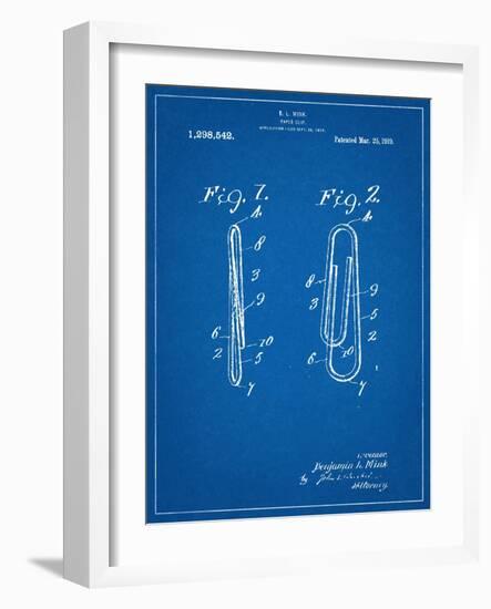 Paper Clip Patent-null-Framed Art Print
