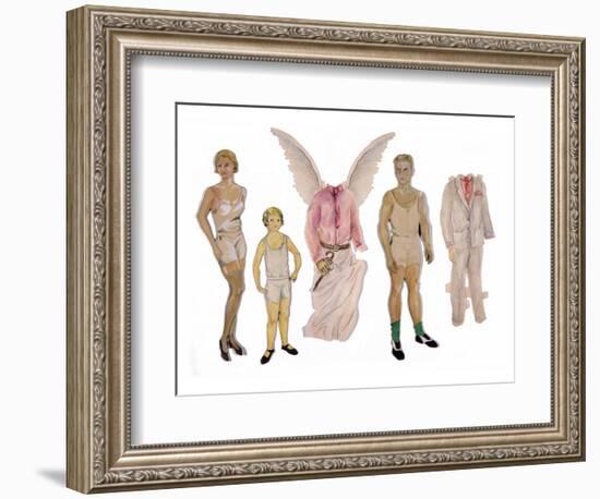 Paper Dolls of Scott, Zelda and Scottie-Zelda Fitzgerald-Framed Premium Giclee Print