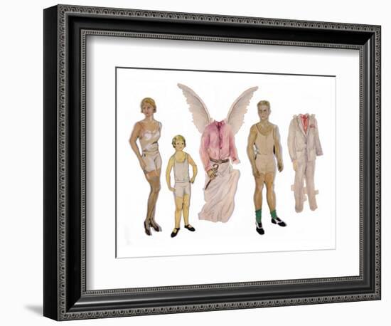 Paper Dolls of Scott, Zelda and Scottie-Zelda Fitzgerald-Framed Art Print