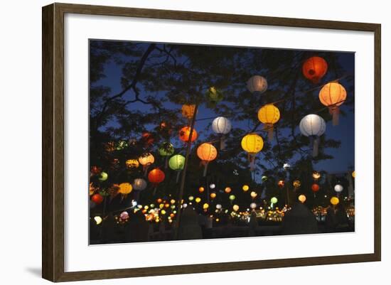 Paper Lanterns at Jangchung Park-Paul Souders-Framed Premium Photographic Print