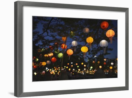 Paper Lanterns at Jangchung Park-Paul Souders-Framed Premium Photographic Print
