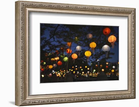 Paper Lanterns at Jangchung Park-Paul Souders-Framed Photographic Print