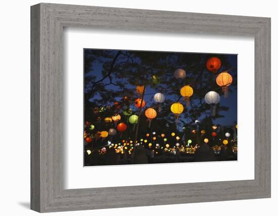 Paper Lanterns at Jangchung Park-Paul Souders-Framed Photographic Print