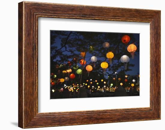 Paper Lanterns at Jangchung Park-Paul Souders-Framed Photographic Print