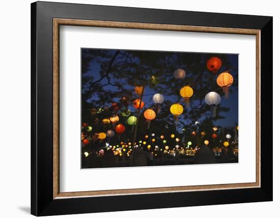 Paper Lanterns at Jangchung Park-Paul Souders-Framed Photographic Print