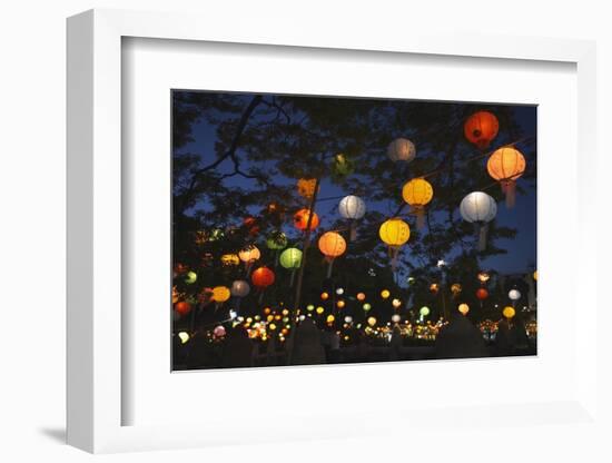 Paper Lanterns at Jangchung Park-Paul Souders-Framed Photographic Print