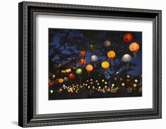 Paper Lanterns at Jangchung Park-Paul Souders-Framed Photographic Print