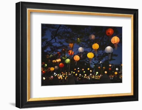 Paper Lanterns at Jangchung Park-Paul Souders-Framed Photographic Print