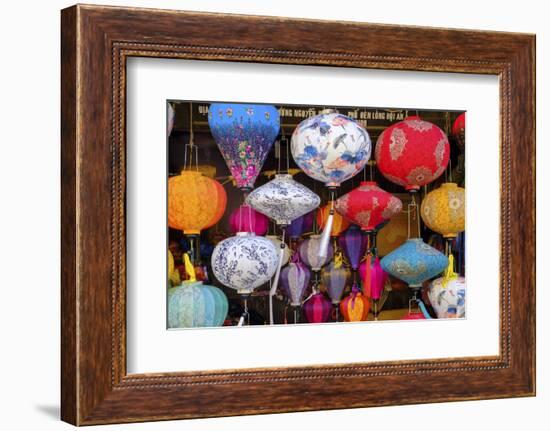 Paper lanterns for sale in a shop in Hoi An, Quang Nam, Vietnam, Indochina, Southeast Asia, Asia-Alex Robinson-Framed Premium Photographic Print