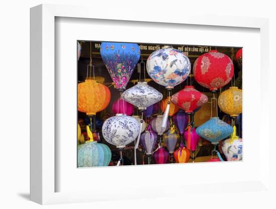 Paper lanterns for sale in a shop in Hoi An, Quang Nam, Vietnam, Indochina, Southeast Asia, Asia-Alex Robinson-Framed Premium Photographic Print