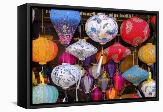 Paper lanterns for sale in a shop in Hoi An, Quang Nam, Vietnam, Indochina, Southeast Asia, Asia-Alex Robinson-Framed Premier Image Canvas