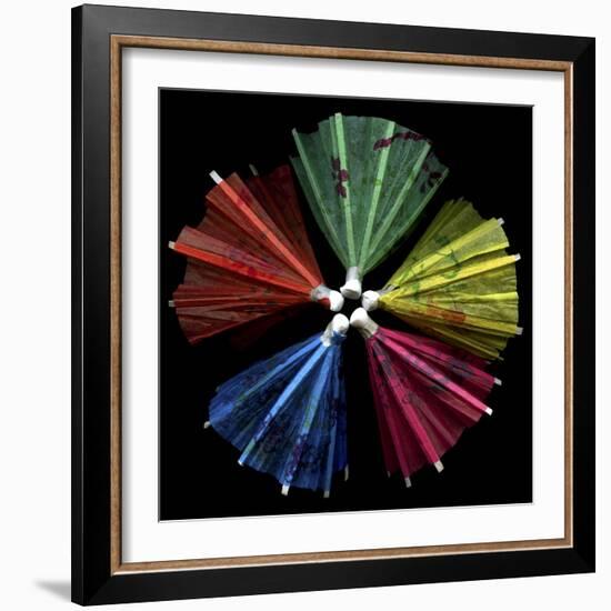 Paper Umbrellas 1-Magda Indigo-Framed Photographic Print