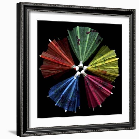 Paper Umbrellas 1-Magda Indigo-Framed Photographic Print