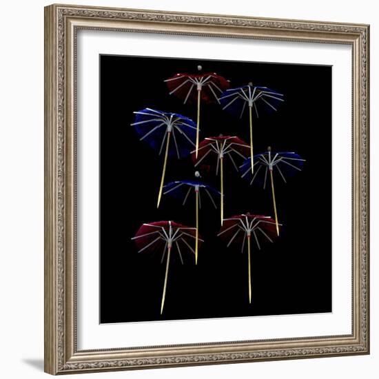 Paper Umbrellas 2-Magda Indigo-Framed Photographic Print