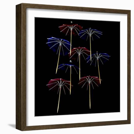 Paper Umbrellas 2-Magda Indigo-Framed Photographic Print