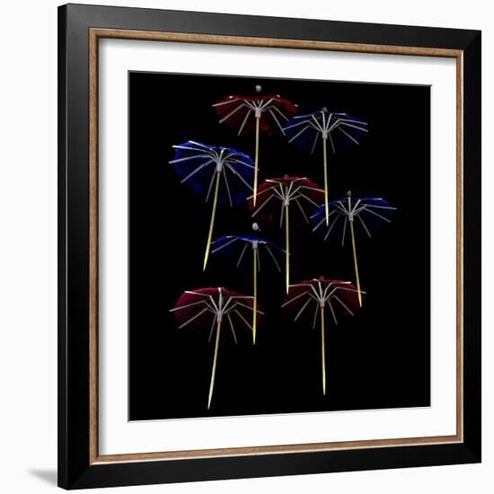 Paper Umbrellas 2-Magda Indigo-Framed Photographic Print