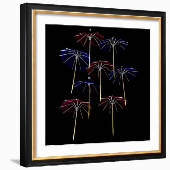 Paper Umbrellas 2-Magda Indigo-Framed Photographic Print