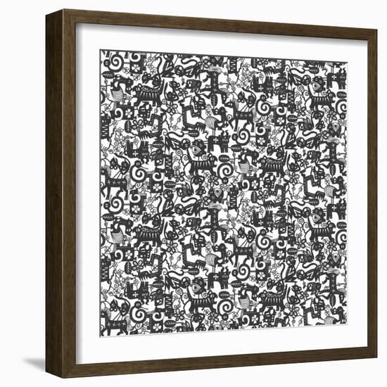 Paper Zodiac Graphite-Sharon Turner-Framed Art Print