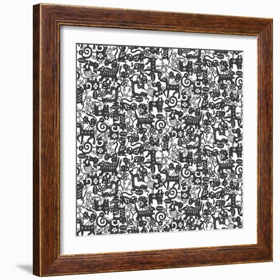 Paper Zodiac Graphite-Sharon Turner-Framed Art Print