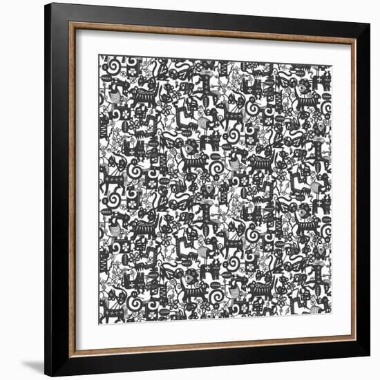 Paper Zodiac Graphite-Sharon Turner-Framed Art Print