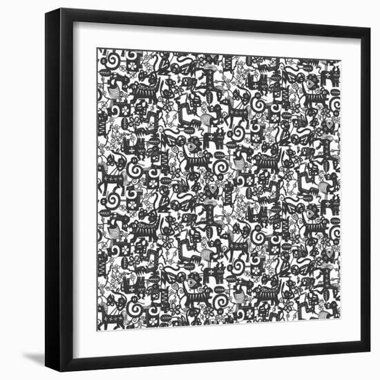 Paper Zodiac Graphite-Sharon Turner-Framed Art Print