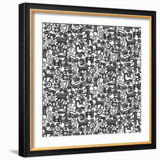 Paper Zodiac Graphite-Sharon Turner-Framed Art Print