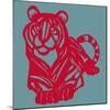 Papercut Tiger-null-Mounted Giclee Print