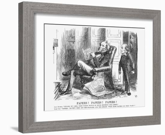 Papers! Papers! Papers!, 1864-John Tenniel-Framed Giclee Print