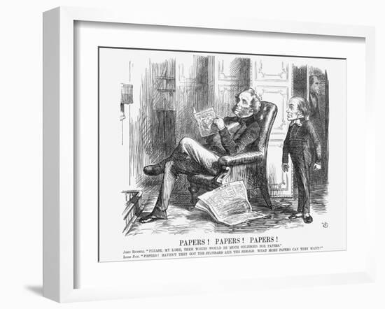 Papers! Papers! Papers!, 1864-John Tenniel-Framed Giclee Print