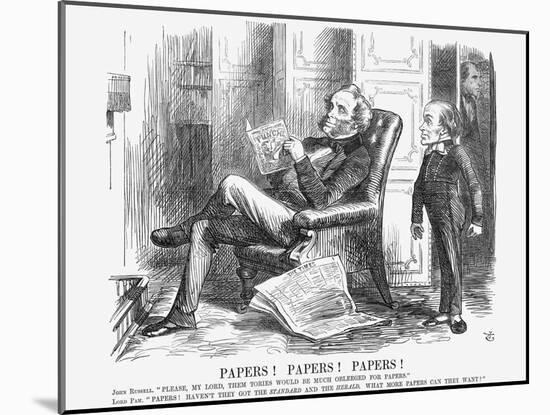 Papers! Papers! Papers!, 1864-John Tenniel-Mounted Giclee Print