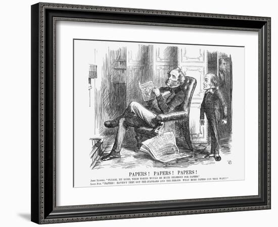 Papers! Papers! Papers!, 1864-John Tenniel-Framed Giclee Print