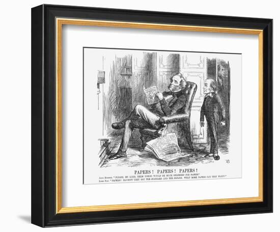 Papers! Papers! Papers!, 1864-John Tenniel-Framed Giclee Print