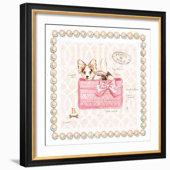 Papillon Puppy Purse-Chad Barrett-Framed Art Print