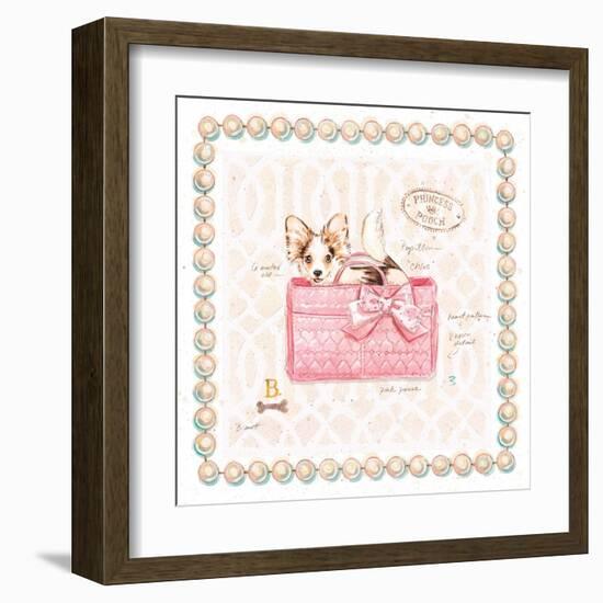 Papillon Puppy Purse-Chad Barrett-Framed Art Print