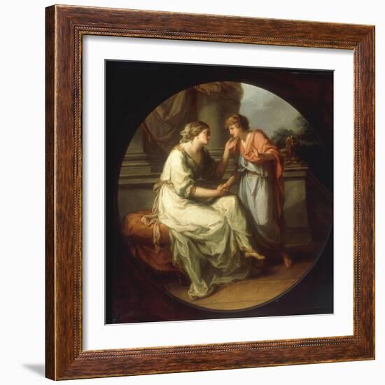 Papirius Praetextatus entreated by his Mother to disclose the Secrets of the Senate-Angelica Kauffmann-Framed Giclee Print