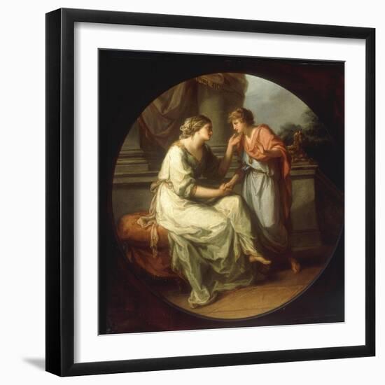 Papirius Praetextatus entreated by his Mother to disclose the Secrets of the Senate-Angelica Kauffmann-Framed Giclee Print