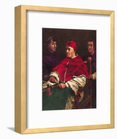 'Papst Leo X. 1475-1521', 1934-Unknown-Framed Giclee Print