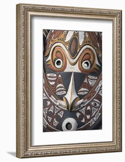 Papua New Guinea, Murik Lakes, Karau Village. Traditional Carved Masks-Cindy Miller Hopkins-Framed Photographic Print